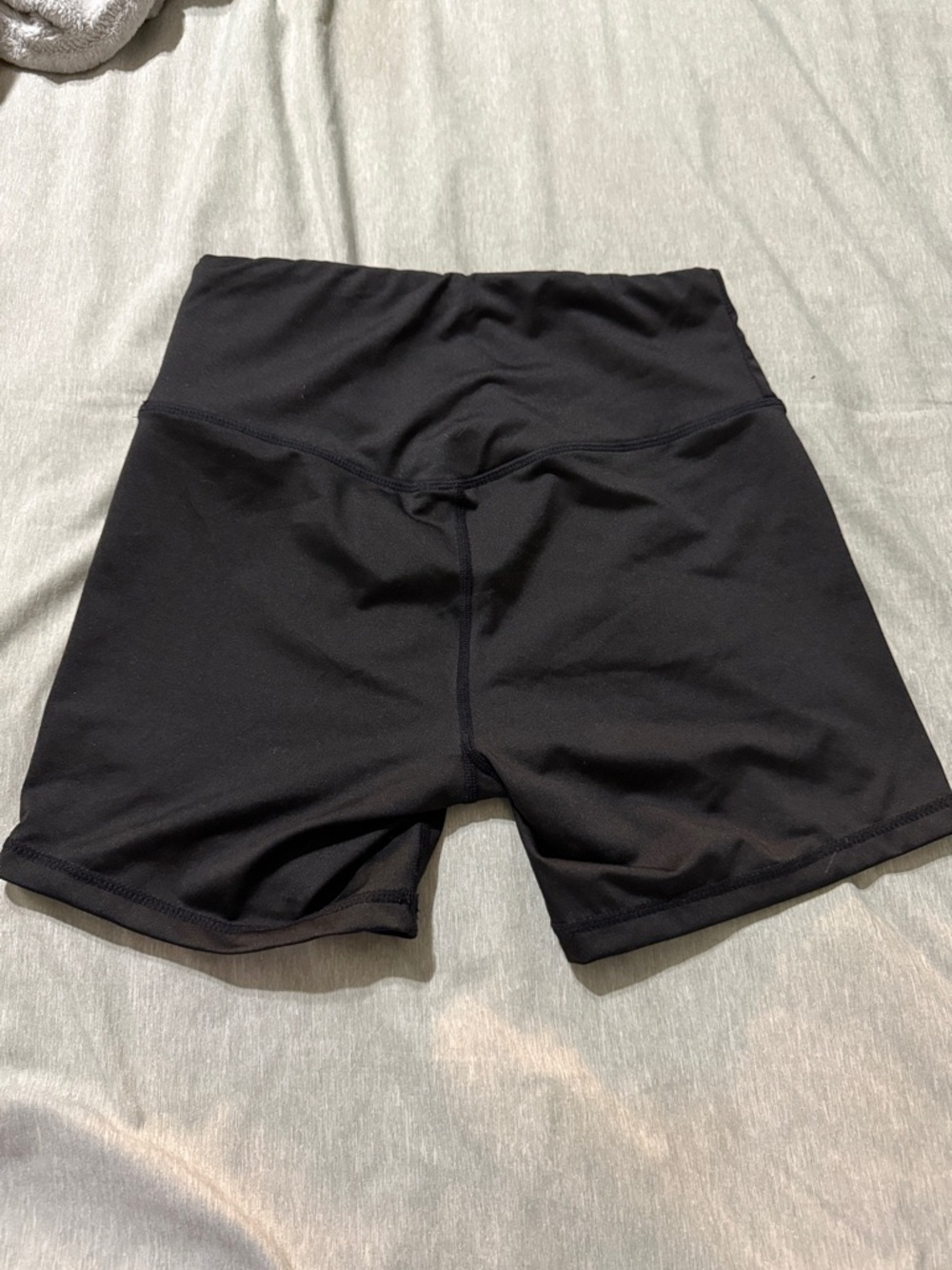High-Waist Black Women's Active Shorts